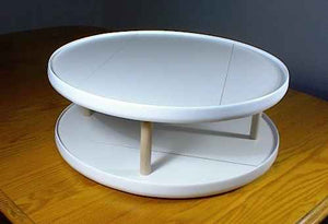 LSFKD-6  Folding Lazy Susan, Double Deck, Concealed Hinges