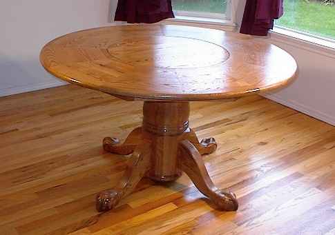 LST-50  Traditional Style Lazy Susan Table (Ball and Claw legs)