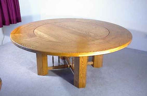LST-76-OAK  with turned spindle leg sytsem.